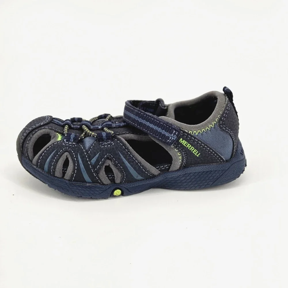 Merrell Hydro Hkr Sandal Boys Size 8M Navy Blue Hiking Water Shoes Naturecore